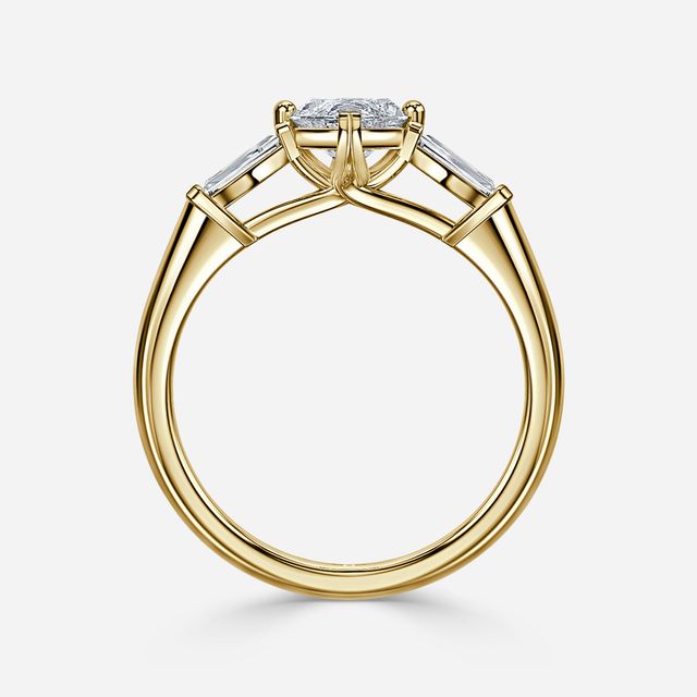 Leela Yellow Gold Trilogy Engagement Ring
