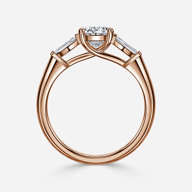 Leela Rose Gold Trilogy Engagement Ring