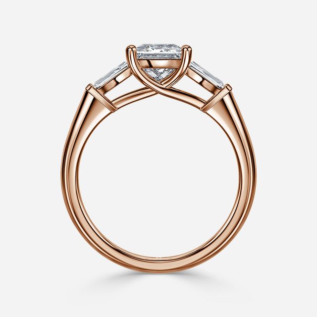 Leela Rose Gold Trilogy Engagement Ring