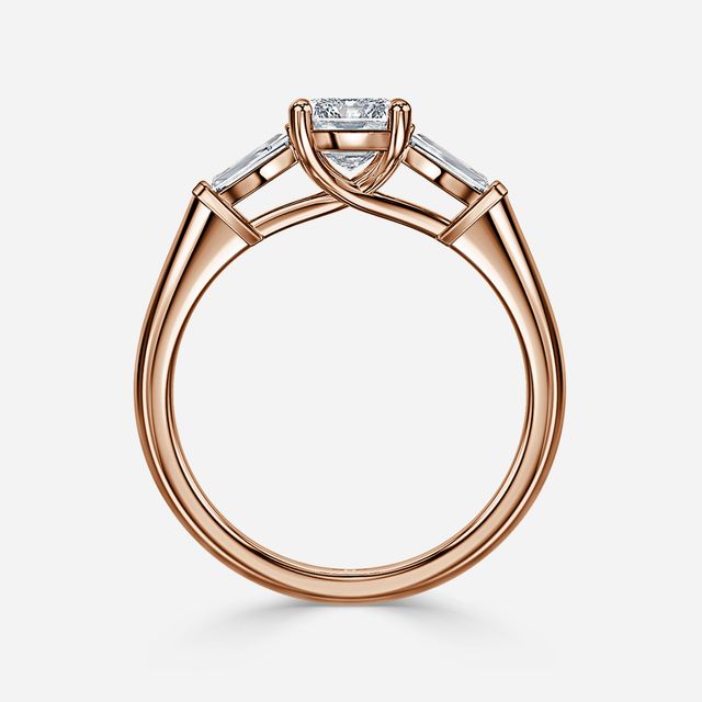 Leela Rose Gold Trilogy Engagement Ring