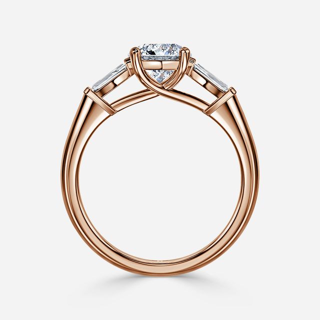 Leela Rose Gold Trilogy Engagement Ring