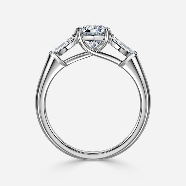 Leela White Gold Trilogy Engagement Ring