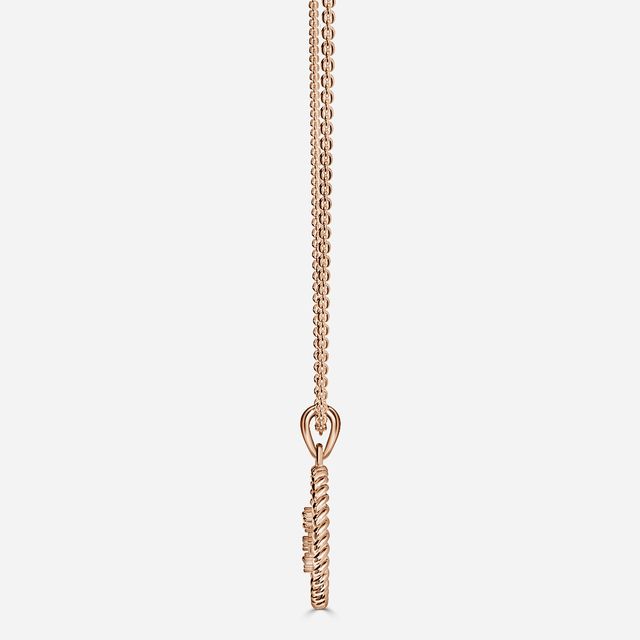 Rose Gold Gemini Diamond Star Sign Coin Necklace