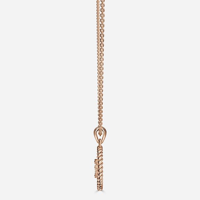 Rose Gold Sagittarius Diamond Star Sign Coin Necklace