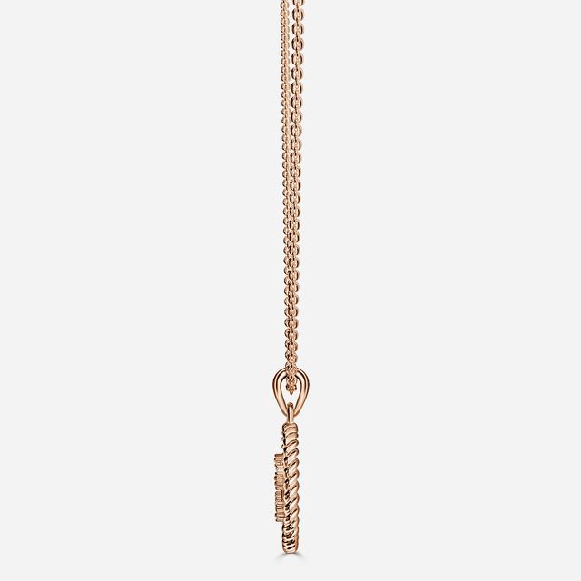Rose Gold Virgo Diamond Star Sign Coin Necklace