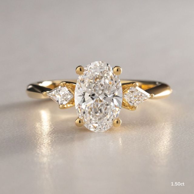 Anam Cara Yellow Gold Trilogy Engagement Ring