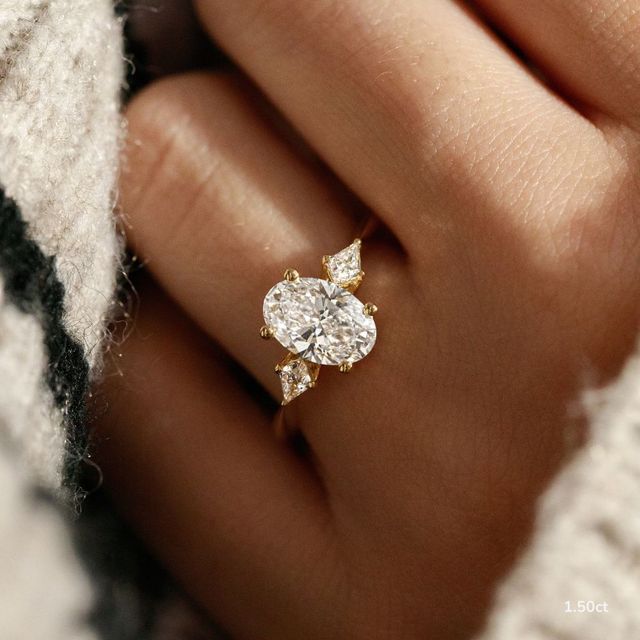 Anam Cara Yellow Gold Trilogy Engagement Ring