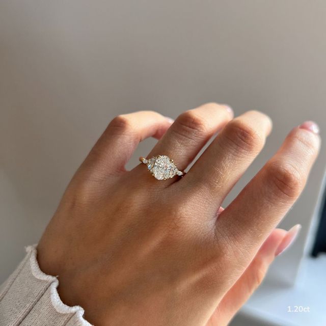 Lucia Yellow Gold Trilogy Engagement Ring