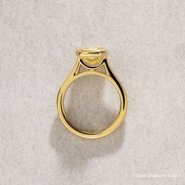 Georgia Yellow Gold Bezel Engagement Ring