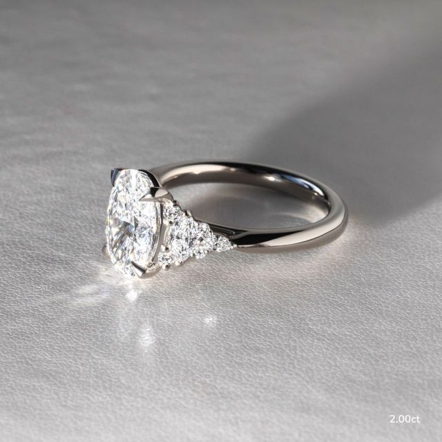 Lucia Platinum Trilogy Engagement Ring