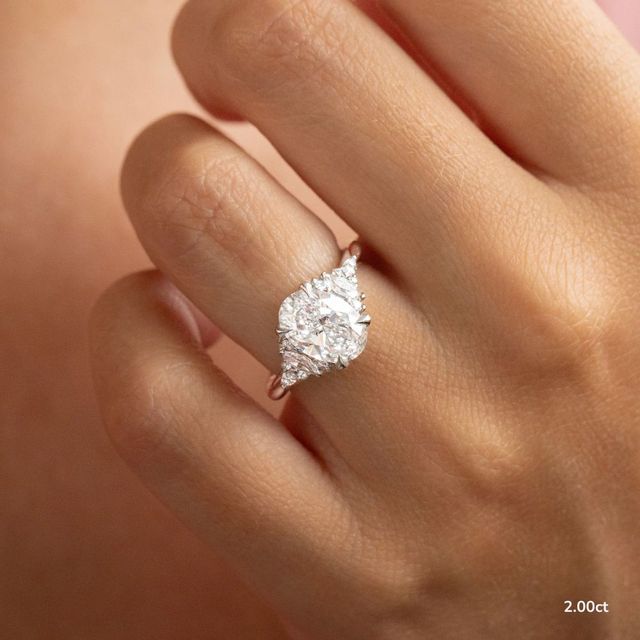 Lucia Platinum Trilogy Engagement Ring