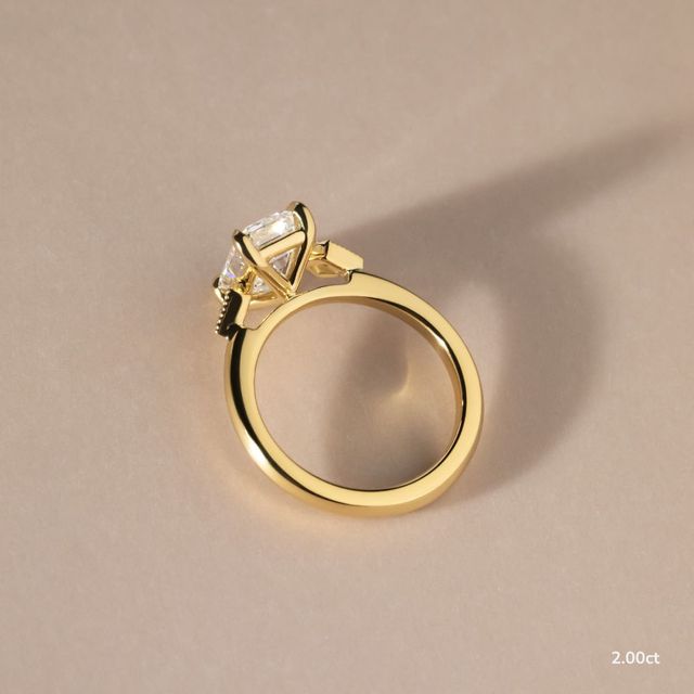 Athira Yellow Gold Vintage Engagement Ring