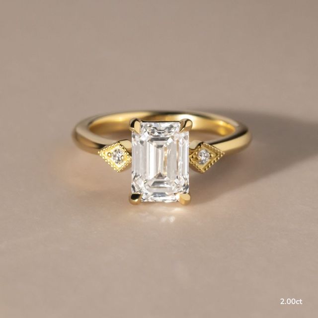 Athira Yellow Gold Vintage Engagement Ring