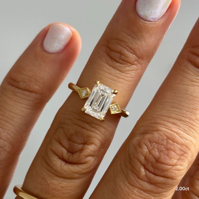 Athira Yellow Gold Vintage Engagement Ring