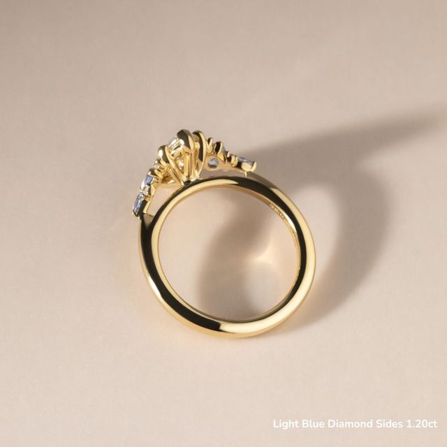 Lucia Yellow Gold Trilogy Engagement Ring