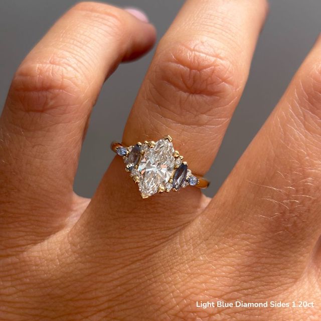 Lucia Yellow Gold Trilogy Engagement Ring