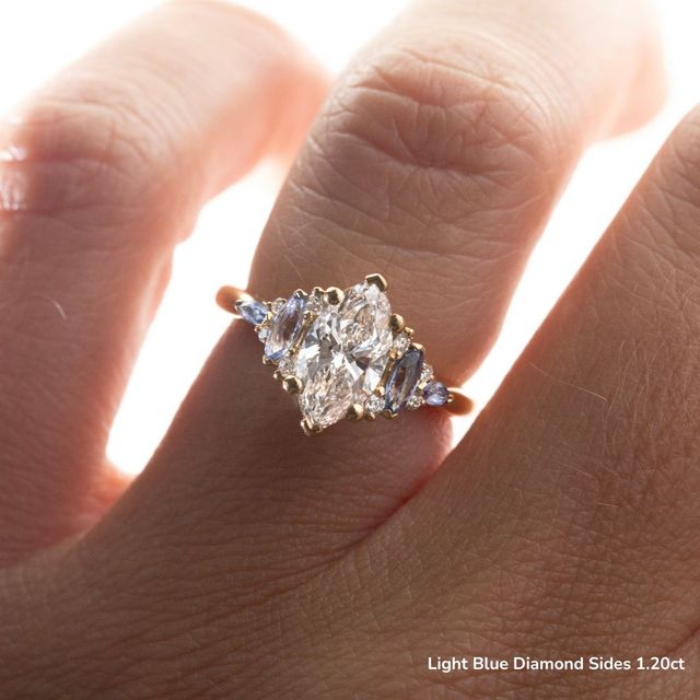 Lucia Yellow Gold Trilogy Engagement Ring