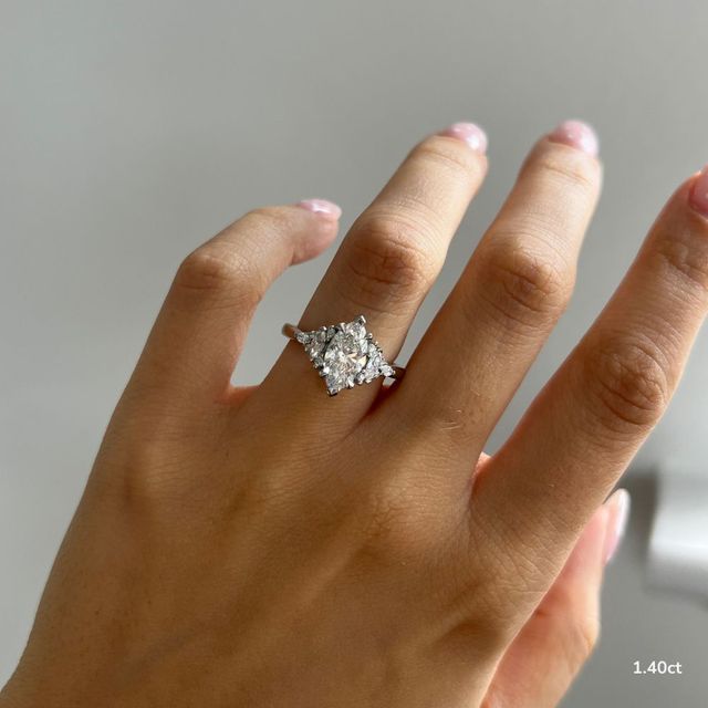 Lucia Platinum Trilogy Engagement Ring