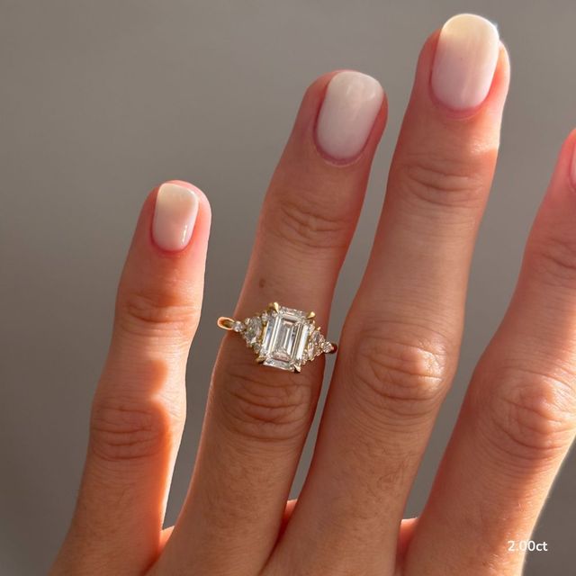 Lucia Yellow Gold Trilogy Engagement Ring