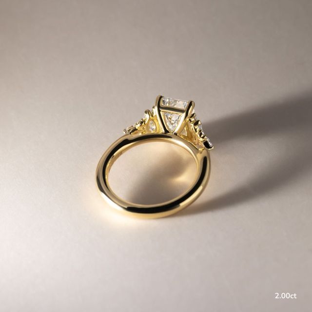 Lucia Yellow Gold Trilogy Engagement Ring