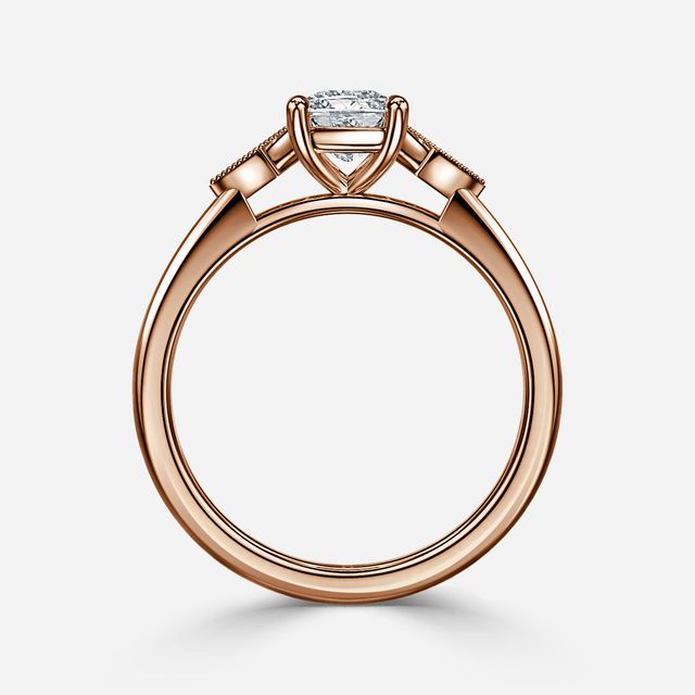Athira Rose Gold Vintage Engagement Ring