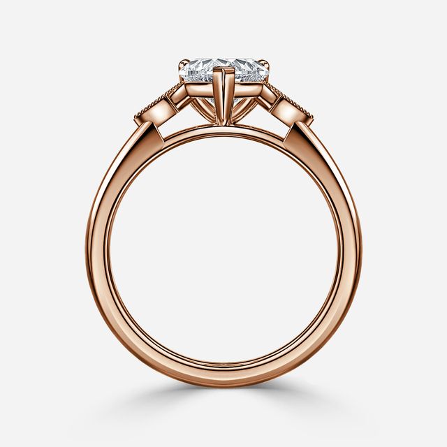 Athira Rose Gold Vintage Engagement Ring
