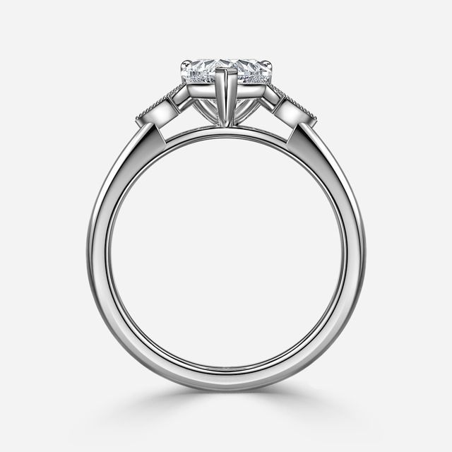 Athira White Gold Vintage Engagement Ring