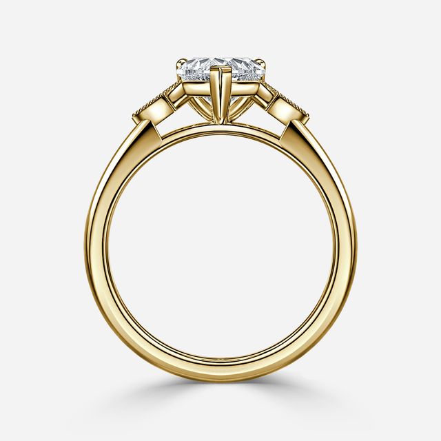 Athira Yellow Gold Vintage Engagement Ring