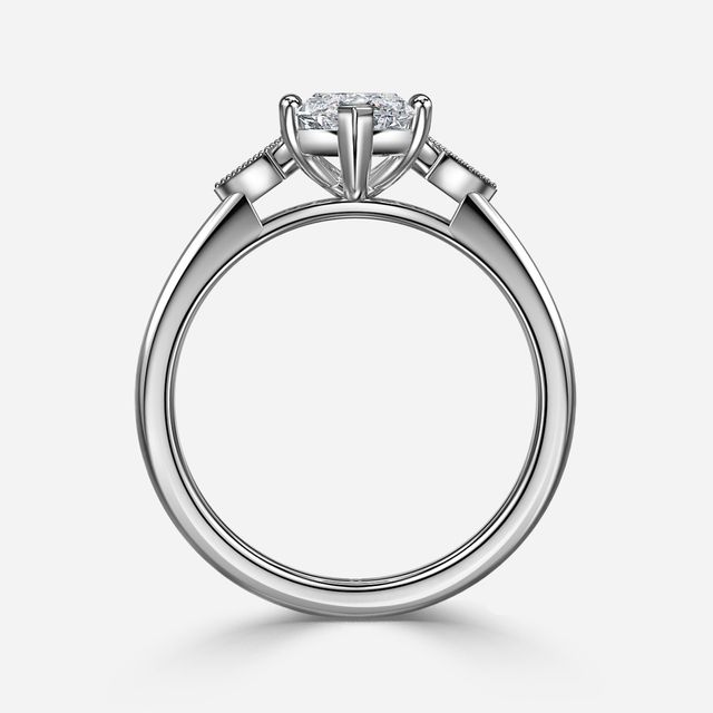 Athira White Gold Vintage Engagement Ring