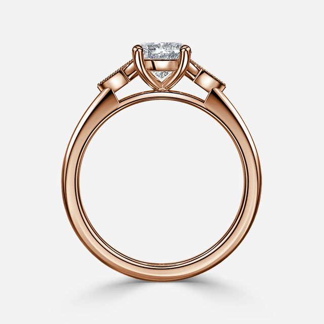 Athira Rose Gold Vintage Engagement Ring