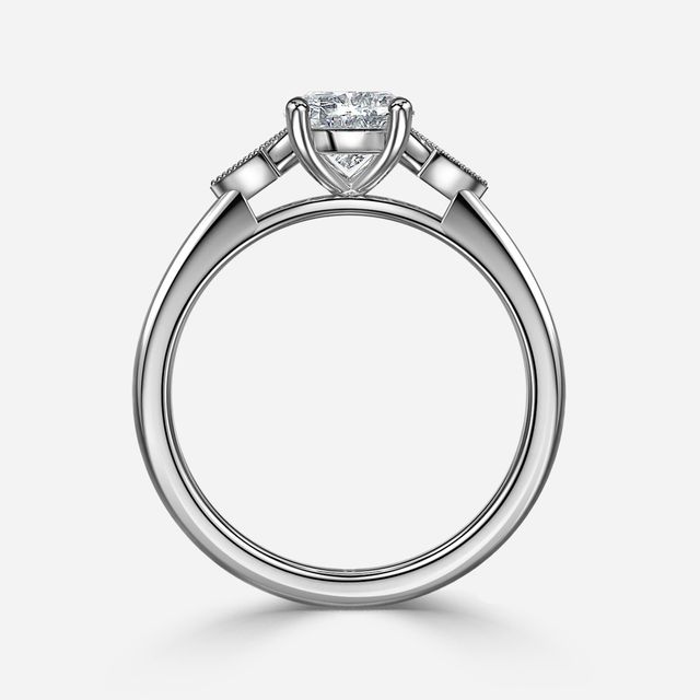 Athira Platinum Vintage Engagement Ring