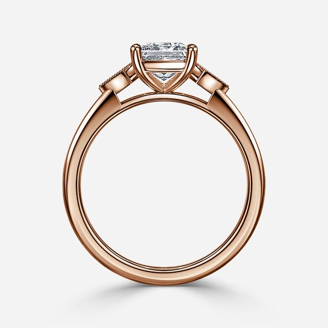 Athira Rose Gold Vintage Engagement Ring