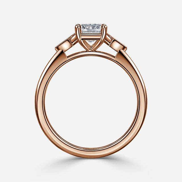 Athira Rose Gold Vintage Engagement Ring