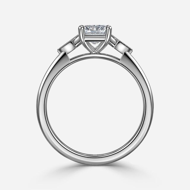 Athira Platinum Vintage Engagement Ring