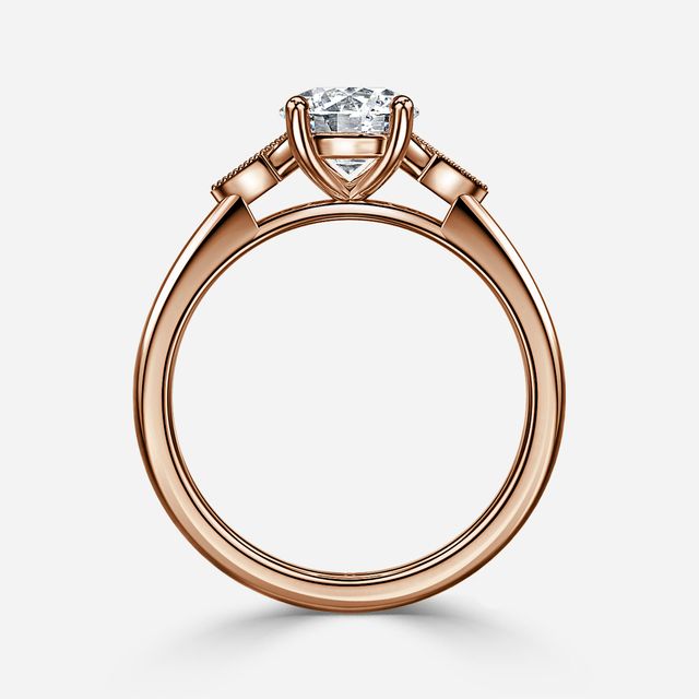 Athira Rose Gold Vintage Engagement Ring