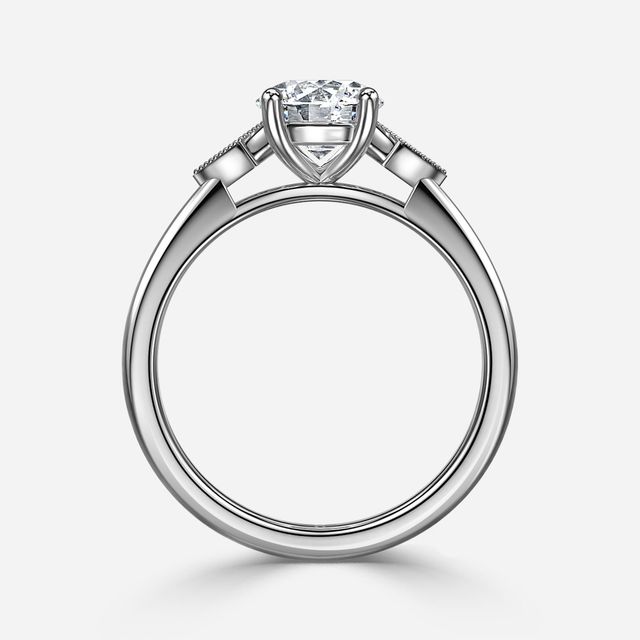 Athira White Gold Vintage Engagement Ring