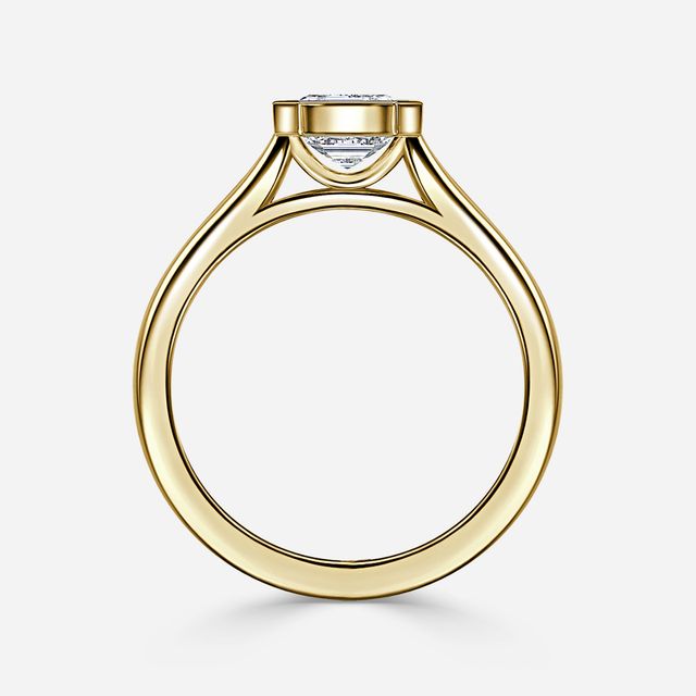 Georgia Yellow Gold Bezel Engagement Ring