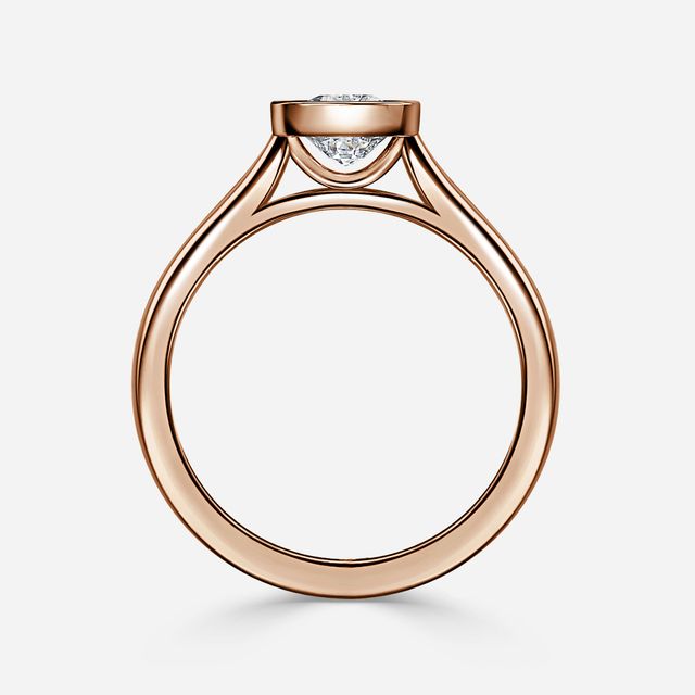 Georgia Rose Gold Bezel Engagement Ring