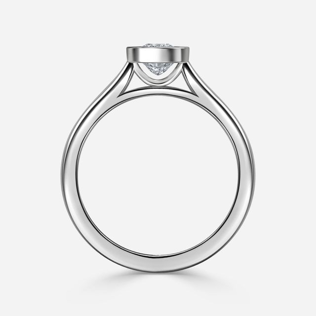 Georgia White Gold Bezel Engagement Ring