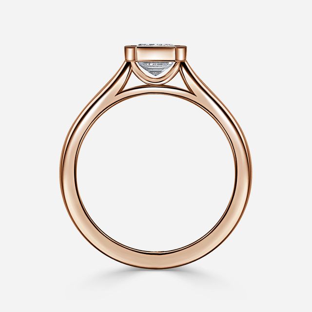Georgia Rose Gold Bezel Engagement Ring