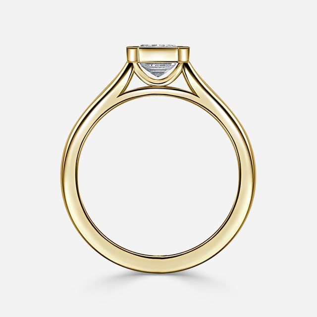 Georgia Yellow Gold Bezel Engagement Ring
