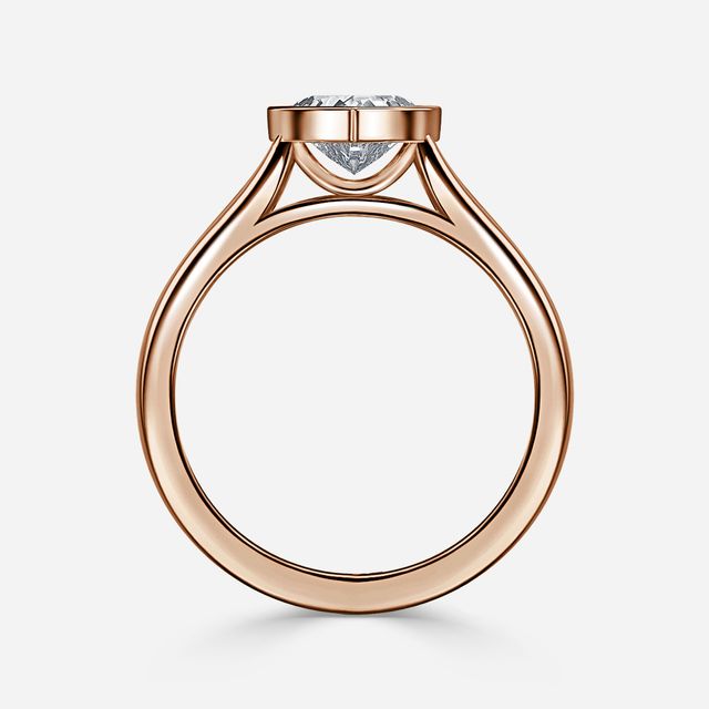 Georgia Rose Gold Bezel Engagement Ring