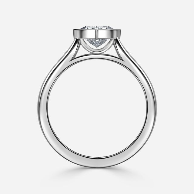 Georgia White Gold Bezel Engagement Ring