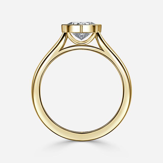 Georgia Yellow Gold Bezel Engagement Ring