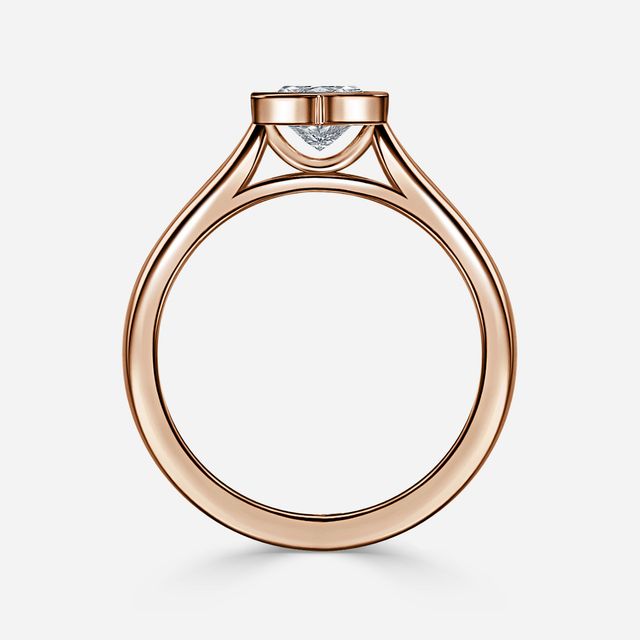Georgia Rose Gold Bezel Engagement Ring