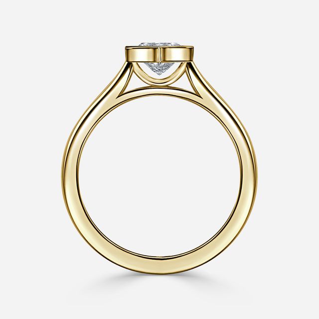 Georgia Yellow Gold Bezel Engagement Ring