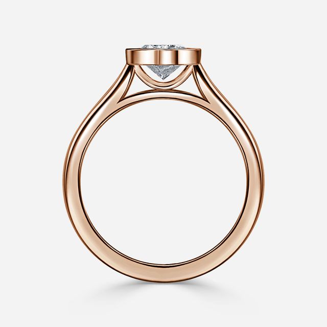 Georgia Rose Gold Bezel Engagement Ring