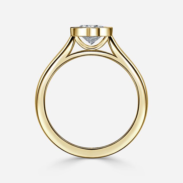 Georgia Yellow Gold Bezel Engagement Ring