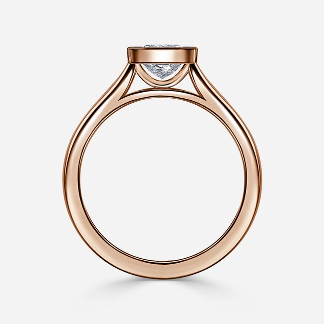 Georgia Rose Gold Bezel Engagement Ring