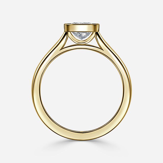 Georgia Yellow Gold Bezel Engagement Ring